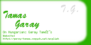 tamas garay business card